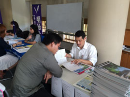 Scene from the TMU booth
